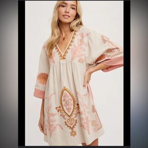 Blue Ivy Embroidered Babydoll Dress